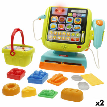 Caja Registradora de Madera con Accesorios Winfun 24 X 23 X 11 CM (2 Unidades)