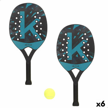 Palas de Playa con Pelota Aktive 22 X 47 X 3 CM (6 Unidades)
